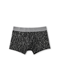 Men Printed Boxershort (Pack of 1) Black Leaf Print