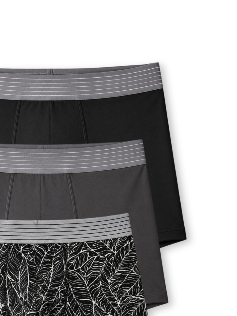 Men Printed Boxershort (Pack of 3) Black Leaf Print