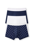 Men Printed Boxershort (Pack of 3) Navy Dots