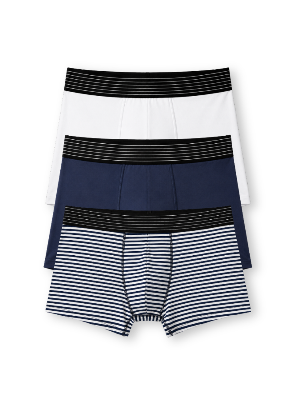 Men Printed Boxershort (Pack of 3) Navy Stripes