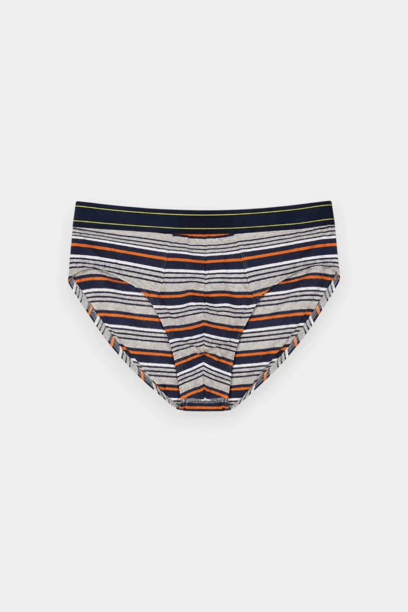 Brief Underwear (Pack of 3) - Orange Stripes